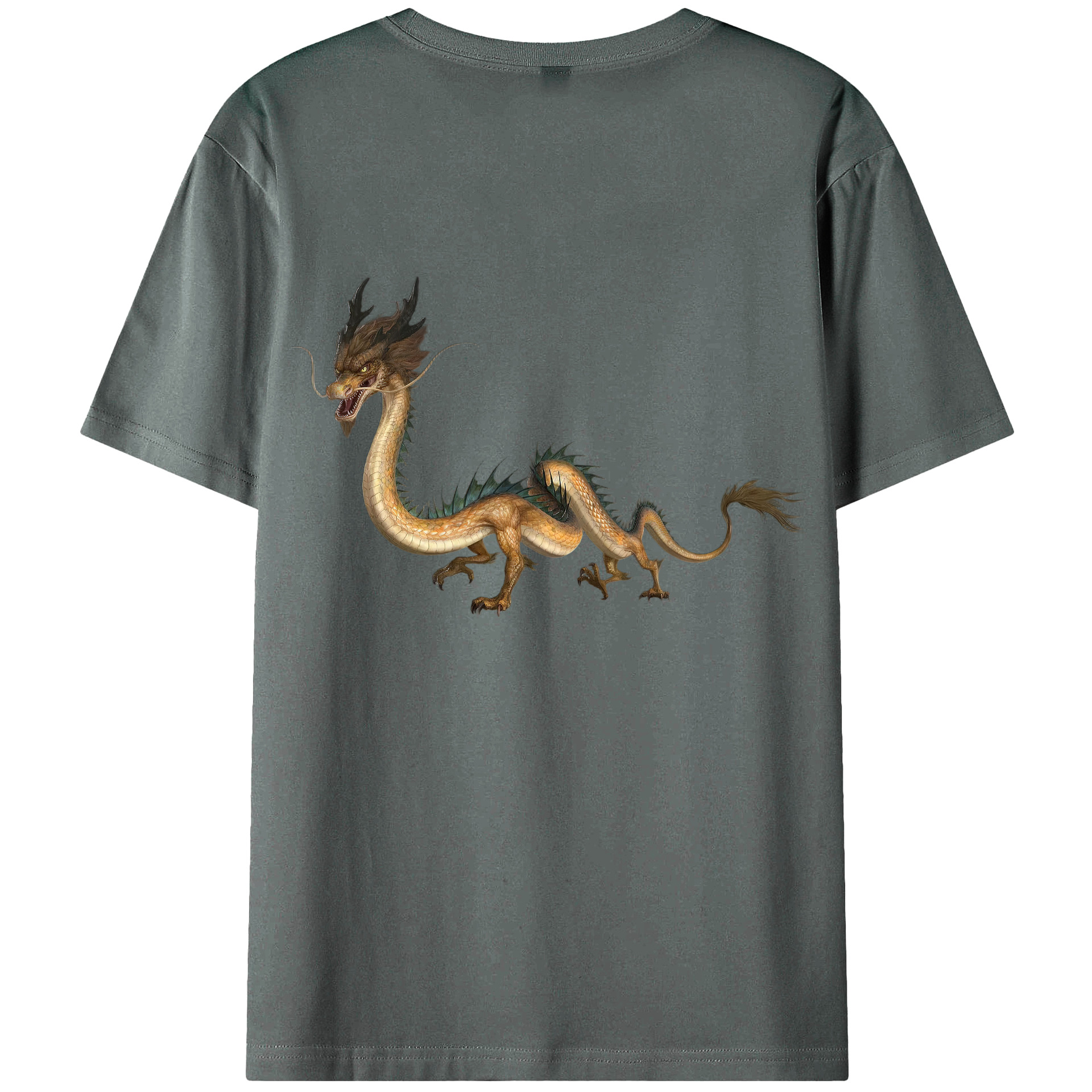 （画像用） Ne Zha 2 ナタ 魔童の大暴れ 綿100％ メンズ半袖Tシャツ（バックプリント） 通気性